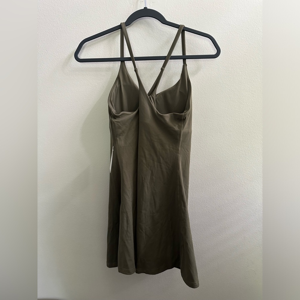Athletic tennis dress olive green